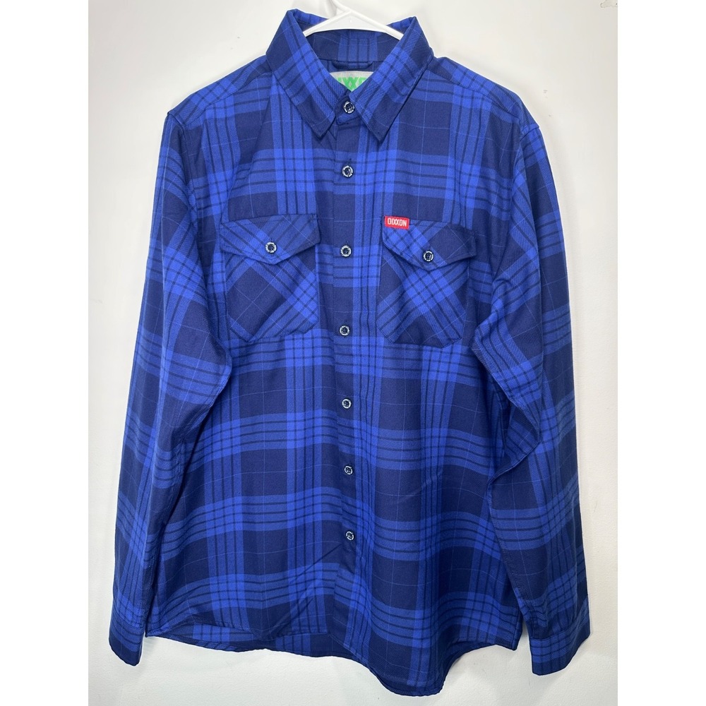 Dixxon Flannel Daniel Desario Plaid Shirl Blue Long Sleeve - Large
